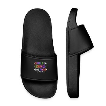 Espagnol Professeur d’espagnol Langue - Claquettes enfant - noir - Devant