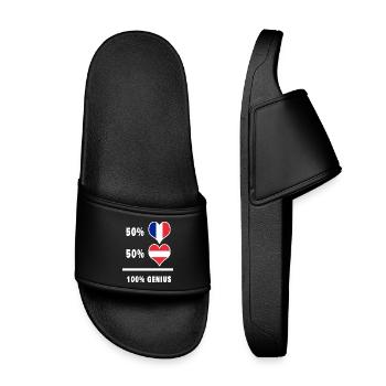 France et Autriche Genial / Cadeau - Claquettes enfant - noir - Devant
