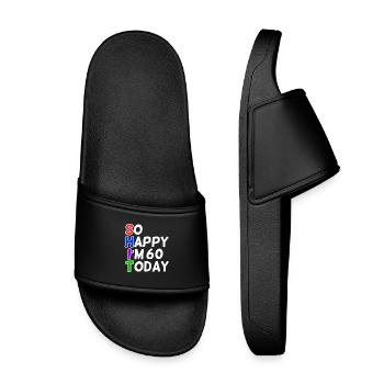 très heureux 60 ans - Claquettes enfant - noir - Devant