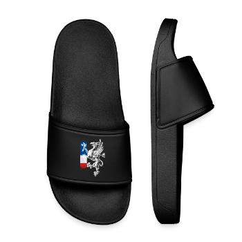 griffon debout bleu blanc rouge Rostock - Claquettes enfant - noir - Devant