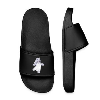 Mariage au voile nuptial de l’hippopotame - Claquettes enfant - noir - Devant