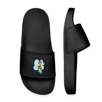 Bee Roller Skating Roller Skates - Kids’ Pool Sliders - black - Front