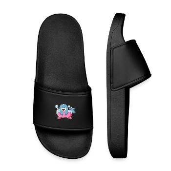 Dolphin Bathing Bathtub - Kids’ Pool Sliders - black - Front