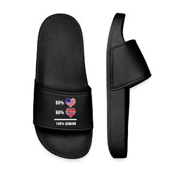 USA et Norvège design génial de drapeaux - Claquettes enfant - noir - Devant