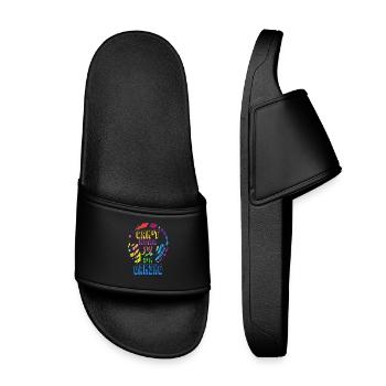 Can't hear you I'm Gaming - Lustiges Video Gamer Geschenk - Kinder Badelatschen - Schwarz - Vorne