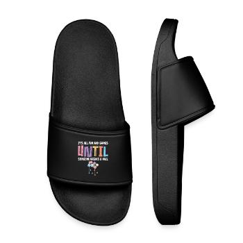 Tout juste du plaisir et des jeux pour les prothésistes ongulaires - Claquettes enfant - noir - Devant