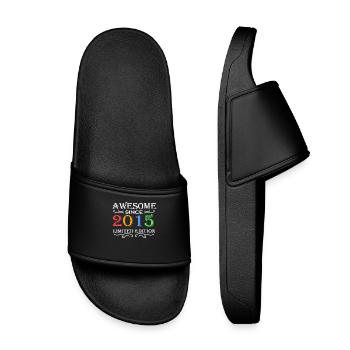 2015 - Vintage 2015 - Fantastic since 2015 - Kids’ Pool Sliders - black - Front