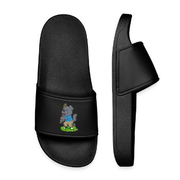 Dog Baseball Baseball Bat - Kids’ Pool Sliders - black - Front
