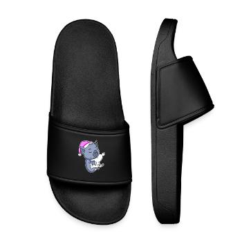 Bat - Kids’ Pool Sliders - black - Front