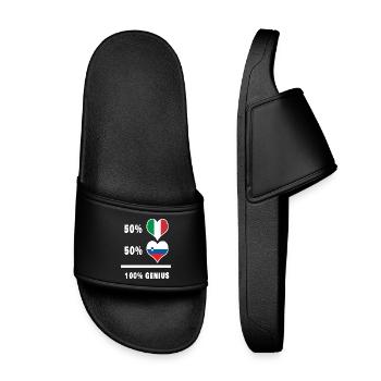 La Slovénie et l’Italie font preuve de génie à 100% - Claquettes enfant - noir - Devant