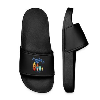 Surfing Family - Family Surfing Apparel - Kids’ Pool Sliders - black - Front