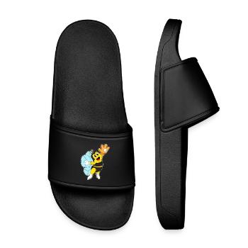 Bee Baseball Baseball Glove - Kids’ Pool Sliders - black - Front