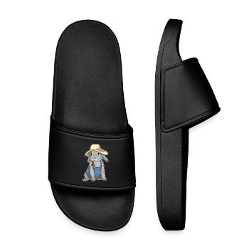 Ferme de blé Éleveur de Lapins - Claquettes enfant - noir - Devant