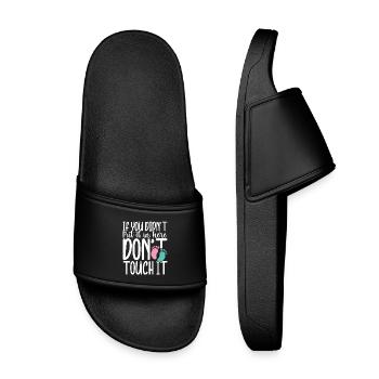 If you didn t put in here don t touch it - Kinder Badelatschen - Schwarz - Vorne
