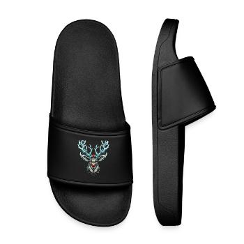 Nez rouge renne bois de cerf - Claquettes enfant - noir - Devant