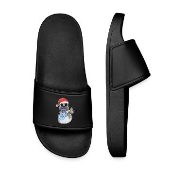 Bébé Lion de mer Noël - Claquettes enfant - noir - Devant