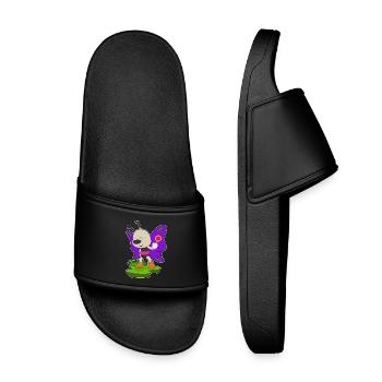 Sucette papillon - Claquettes enfant - noir - Devant