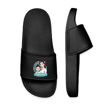 Mother and daughter - Kids’ Pool Sliders - black - Front