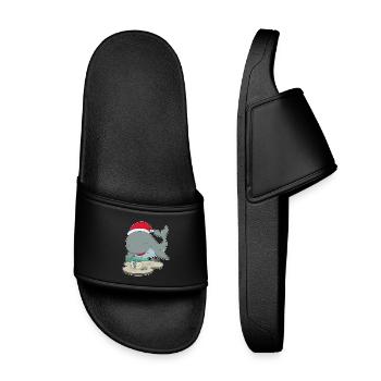Wal Weihnachten Paket - Kinder Badelatschen - Schwarz - Vorne