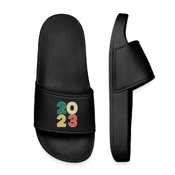 2023 - Année 2023 - Année de construction 2023 - Claquettes enfant - noir - Devant