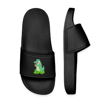 Gant de baseball en crocodile - Claquettes enfant - noir - Devant