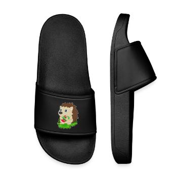 Stachelschwein Weihnachten Weihnachtskugel - Kinder Badelatschen - Schwarz - Vorne