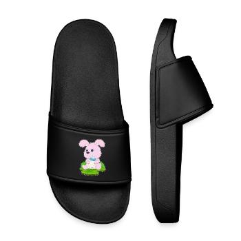 Bunny Baby Bottle Milk - Kids’ Pool Sliders - black - Front