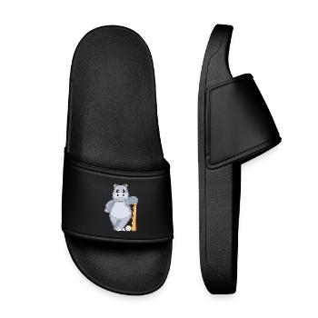 Hippopotamus Baseball Batte de Baseball - Claquettes enfant - noir - Devant