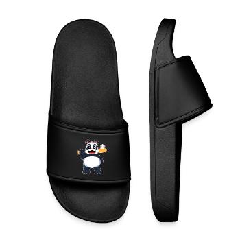 Panda Baseball Batte de baseball - Claquettes enfant - noir - Devant