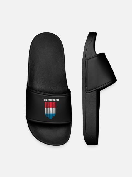 Drapeau du Luxembourg, fierté luxembourgeoise - Claquettes enfant - noir