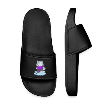 Bâtons de hockey sur glace Wolf - Claquettes enfant - noir - Devant