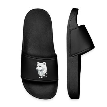 Tête d’ours géométrique – Force et tranquillité - Claquettes enfant - noir - Devant