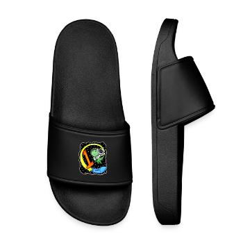 Numéro 1 Numéro Un - Motif Dinosaure - Claquettes enfant - noir - Devant