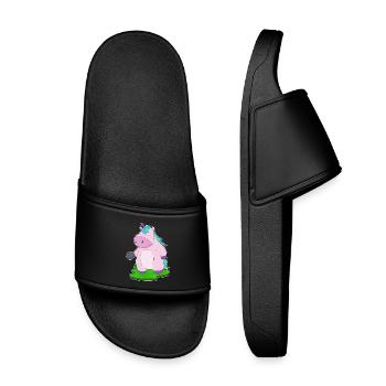 Licorne Bowling Boule de bowling - Claquettes enfant - noir - Devant