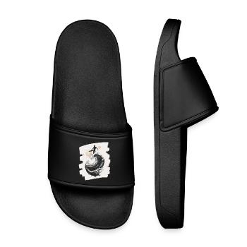 Surfer - Kids’ Pool Sliders - black - Front