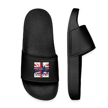 London Skyline Union Jack Splash - Kids’ Pool Sliders - black - Front