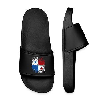 Fierté panaméenne, drapeau panaméen - Claquettes enfant - noir - Devant