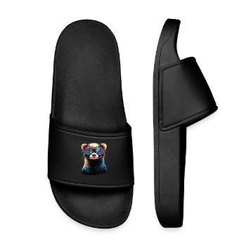 Furet Furet Putois Martre Belette Mignon Furet - Claquettes enfant - noir - Devant