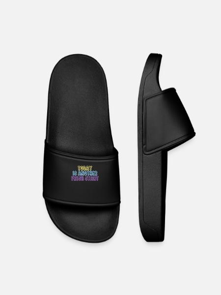 Today Is Another Fresh Start - Kids’ Pool Sliders - black