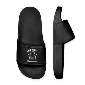 Bouledogue français cool - Claquettes enfant - noir - Devant