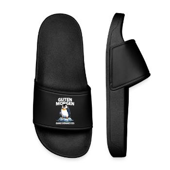 Good morning? Very thin ! Funny Penguin - Kids’ Pool Sliders - black - Front