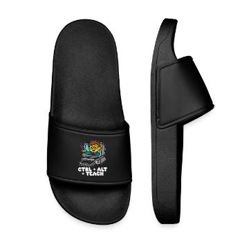 CTRL + ALT + TEACH - CADEAU ENSEIGNANT - Claquettes enfant - noir - Devant