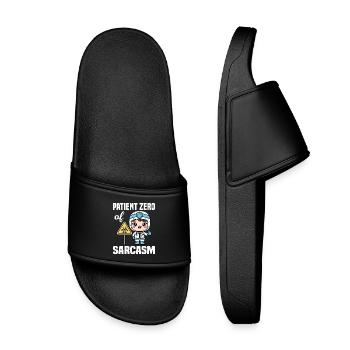 PATIENT ZÉRO DU SARCASME - CADEAU DE MÉDECIN - Claquettes enfant - noir - Devant