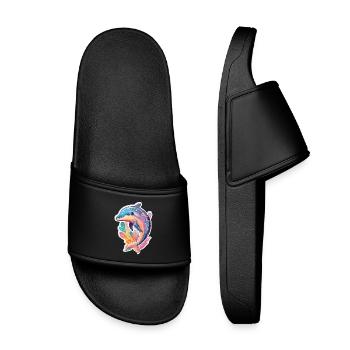 Dauphin - Claquettes enfant - noir - Devant