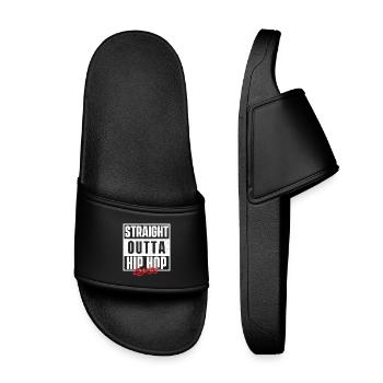 Straight Outta Hip Hop Classe Old School Vibes Rap - Claquettes enfant - noir - Devant