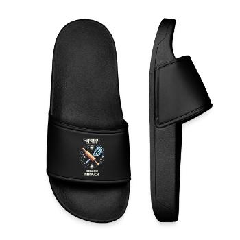 Classe : Doughmancer | Humour sur la fabrication du pain - Claquettes enfant - noir - Devant