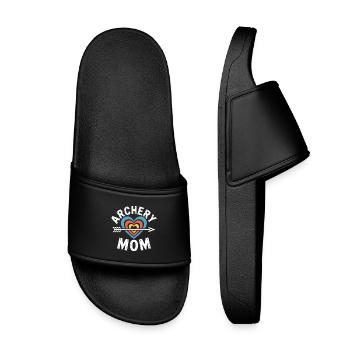 Archery Saying Mother Archery Gift - Kids’ Pool Sliders - black - Front