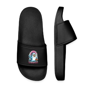 Walross Punk Rocker Halloween  - Kinder Badelatschen - Schwarz - Vorne