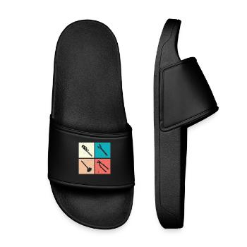 Heating Engineer Heating Construction Plumber Plumber - Kids’ Pool Sliders - black - Front