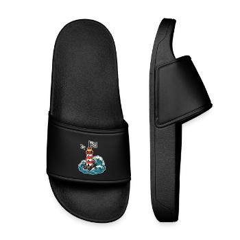 Bretagne Phare Breton Gwenn ha Du Fierté Bretonne - Claquettes enfant - noir - Devant